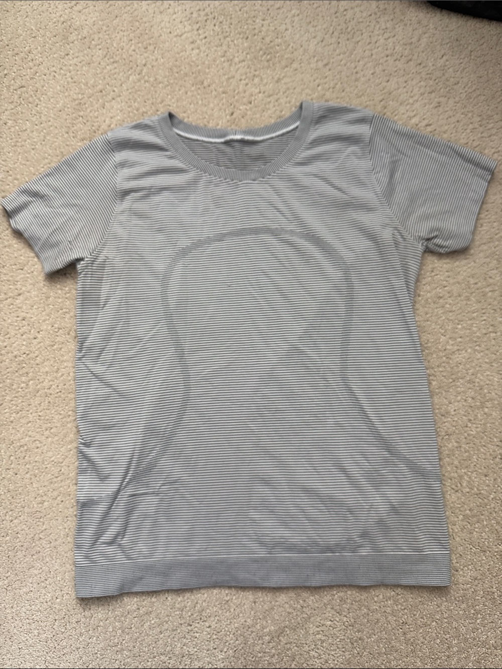 Lululemon thin striped short sleeve swiftly tech top
